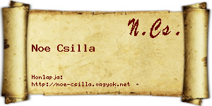 Noe Csilla névjegykártya